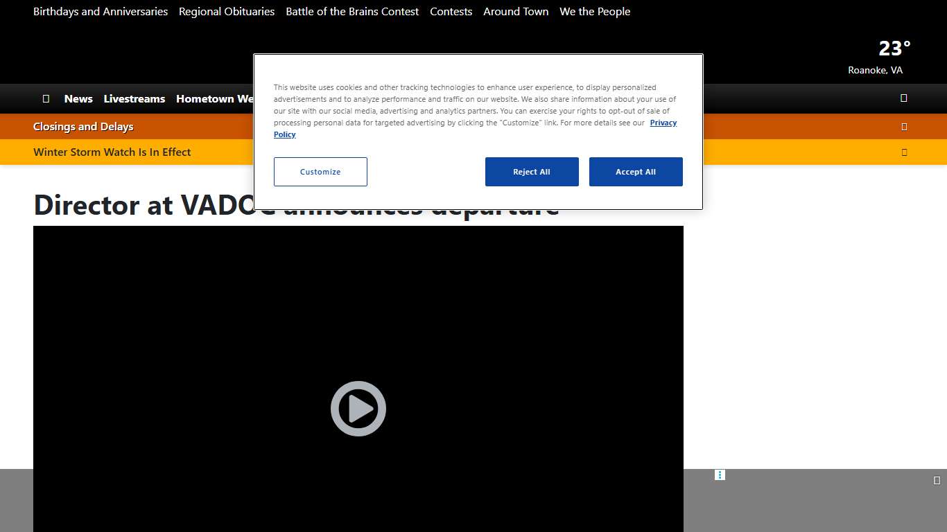 Director at VADOC announces departure