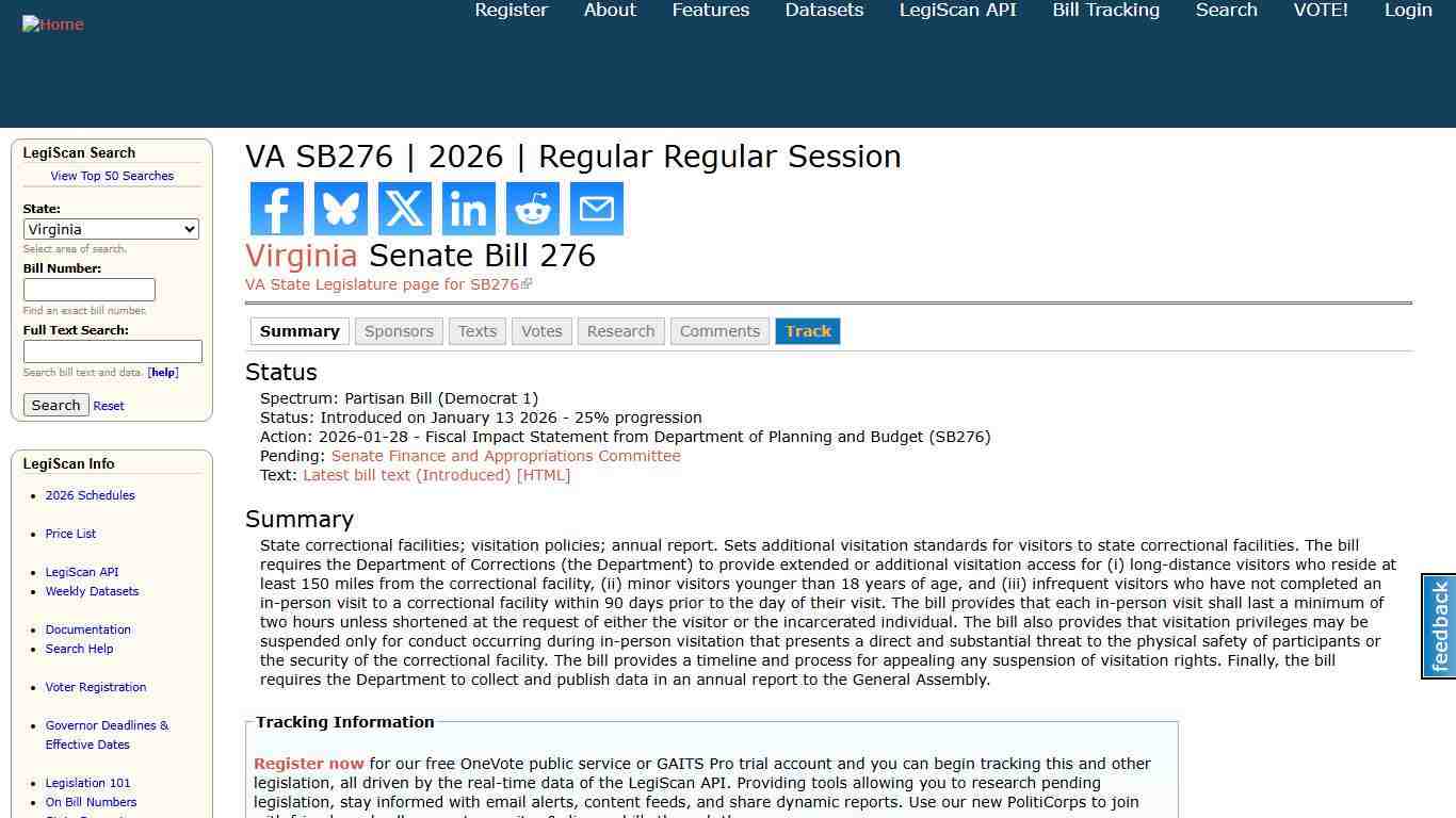 VA SB276 2026 Regular Regular Session LegiScan